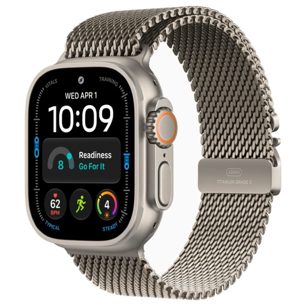Apple Watch Series Ultra 4 49mm Natural Titanium Case with Natural Titanium Milanese Loop S